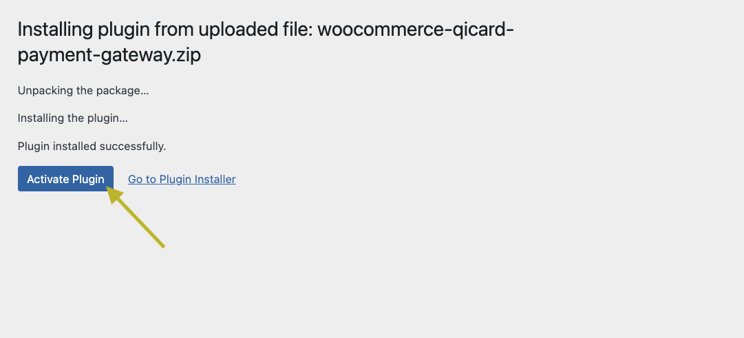 Activiate The Plugin