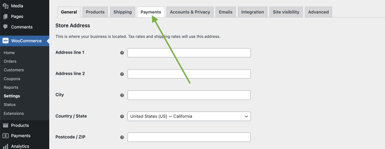 Woocommerce Payment